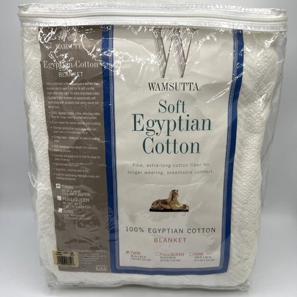 Wamsutta Soft Egyptian Cotton Blanket Twin 66x90 - Picture 1 of 5